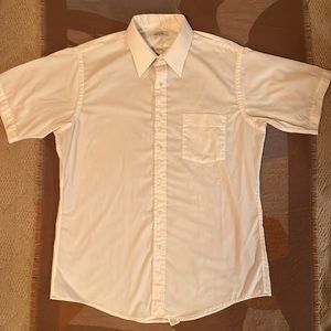 EUC White short sleeve button down, 16.5